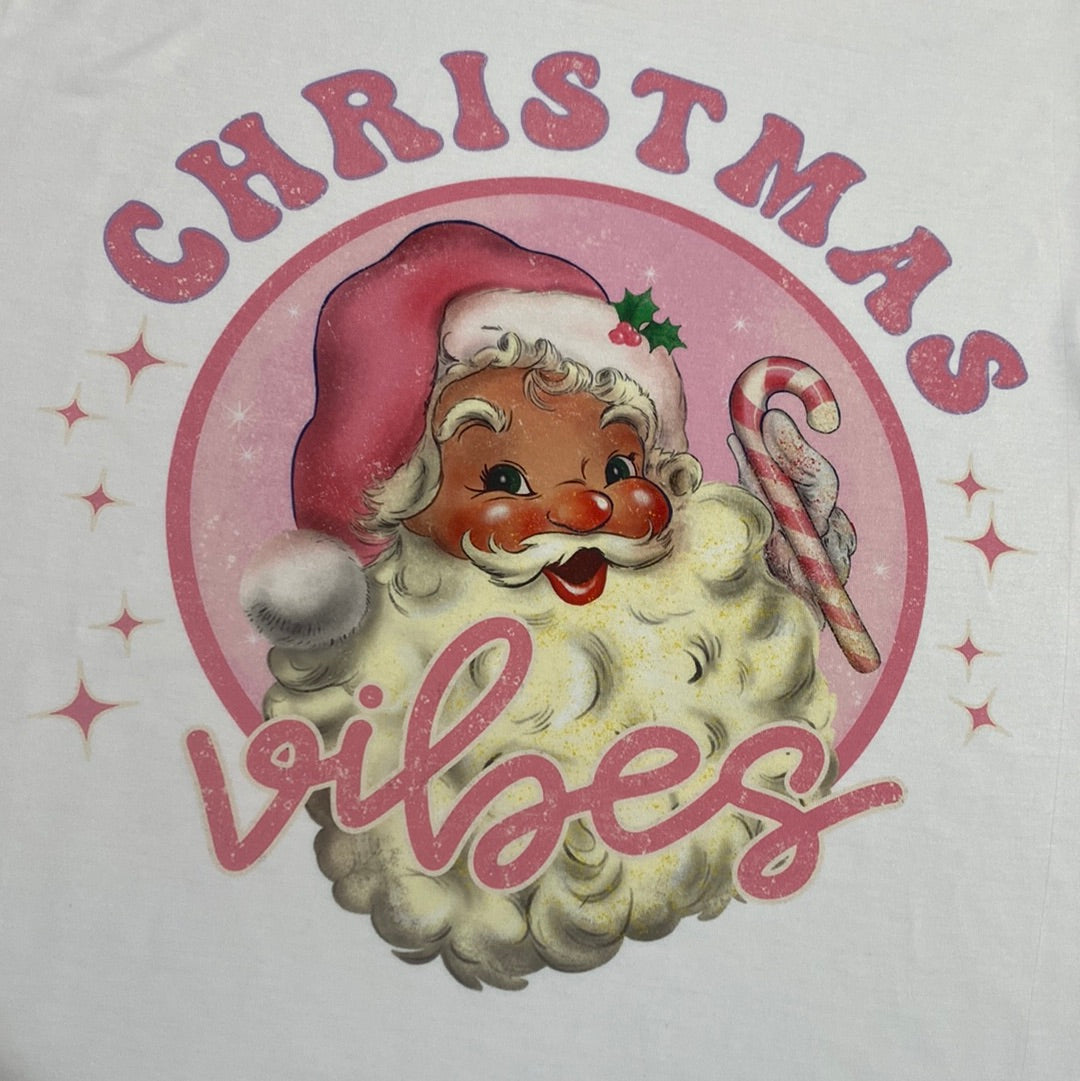 Christmas Vibes White Tee