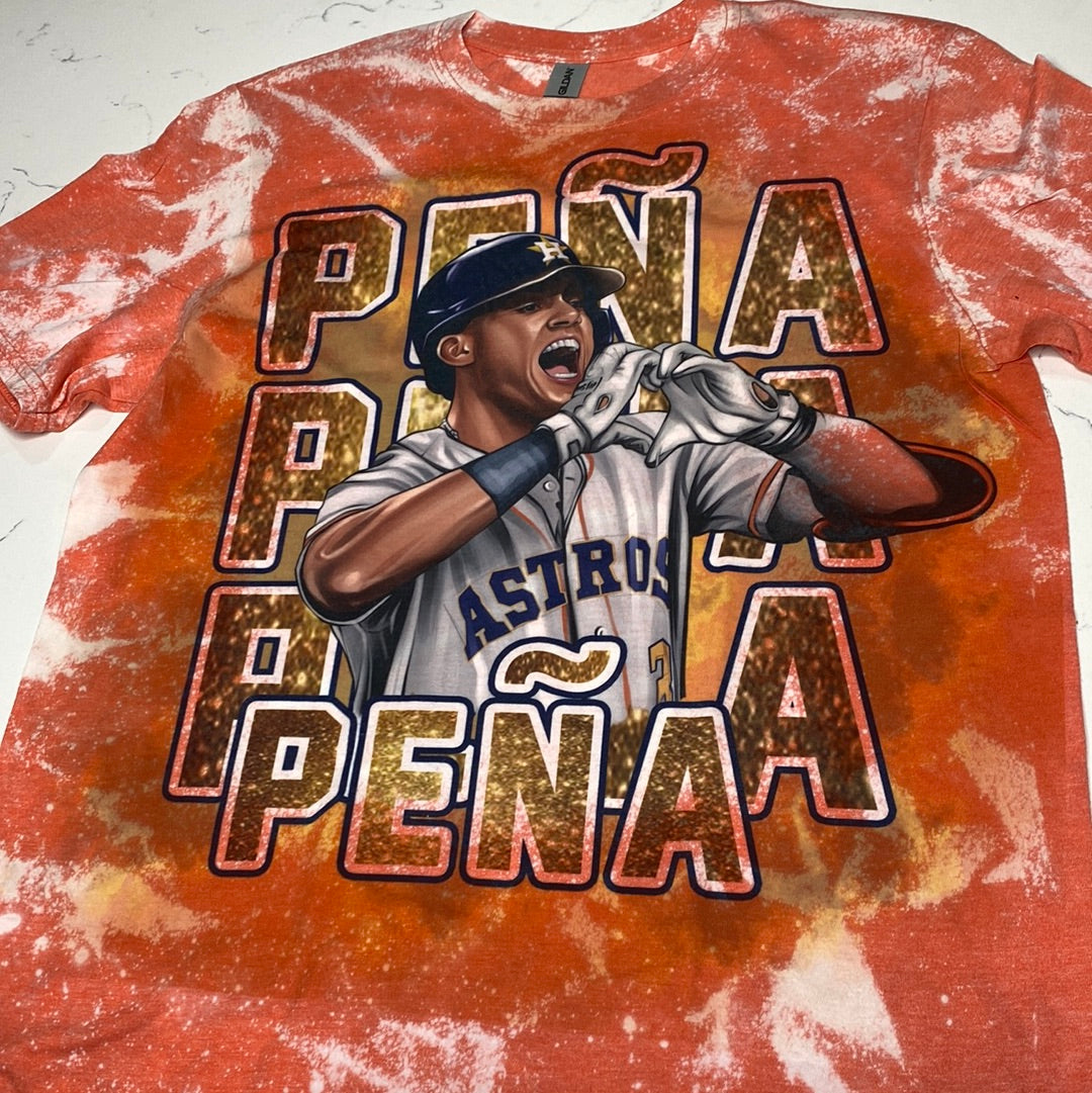 Jeremy Peña Orange Bleached Tee 2023