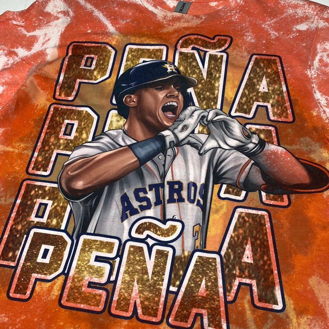 Jeremy Peña Orange Bleached Tee 2023