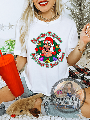 Llego Tu Santa Claus White Tee