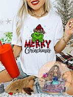 Merry Grinchmas White Tee