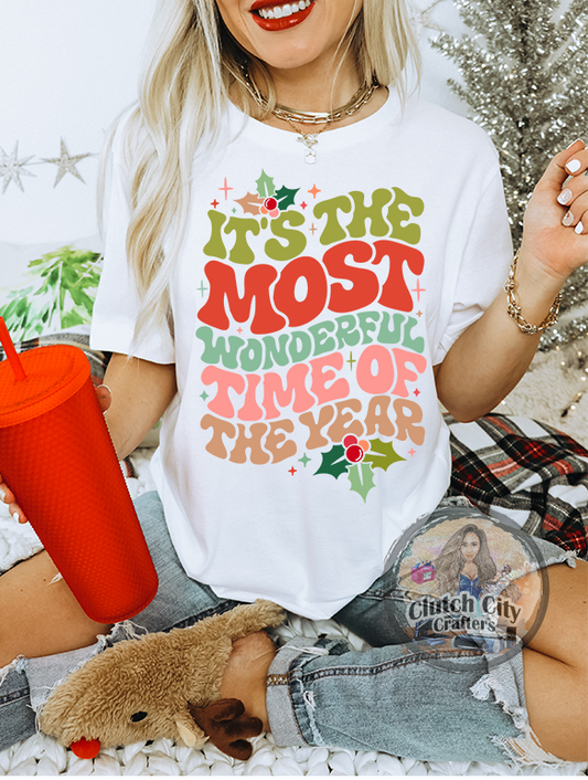 Most Wonderful Time White Tee