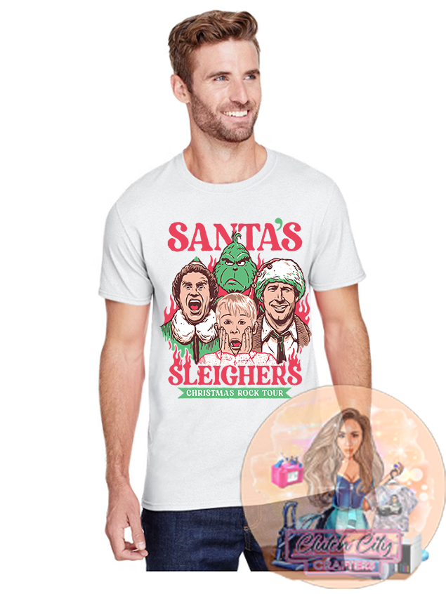 Santa Sleighers White Tee