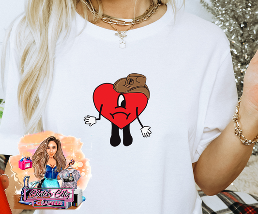 Heart with Sombrero White Tee