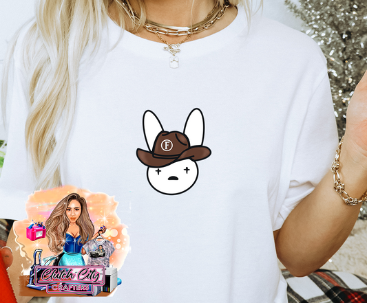 BUNNY with sombrero White Tee